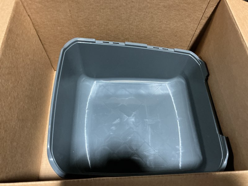 Condition photo showing As Is for Catit Airsift Jumbo Hooded Litter Pan, Warm Gray/White - Privacy and Easy Access for Cleaning - Ideal for Larger or Multiple Cat Households