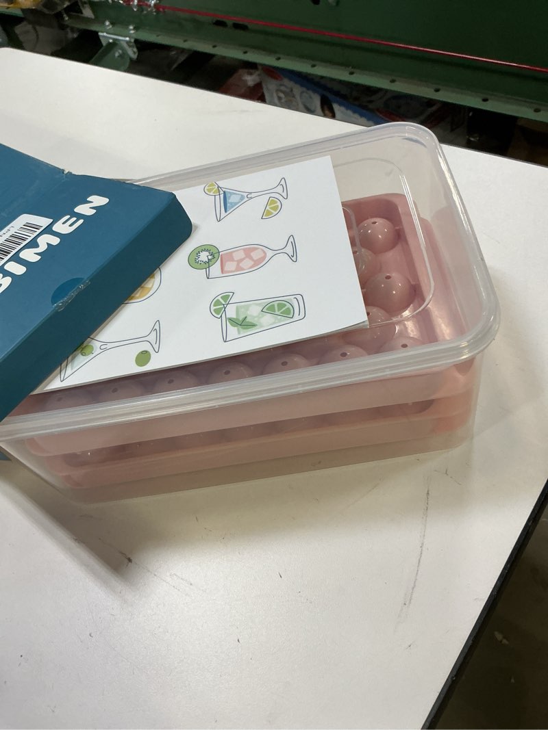 Condition photo showing Good Condition for WIBIMEN Ice Cube Tray with Lid and Bin - Round Ice Trays for Freezer with Lid - Ice Cube Trays for Freezer with Ice Container (1"-2PACK Pink)