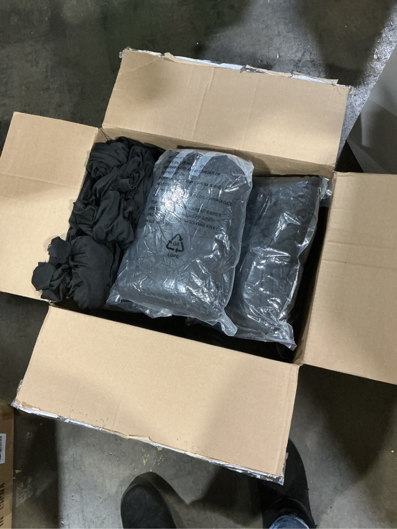 Condition photo showing Good Condition for HAINARverS Stretch Spandex Folding Chair Covers 50PCS, Universal Fitted Chair Cover Protector for Wedding, Party, Banquet, Holidays, Celebration, Decor(Black, 50 PCS) Black 50PCS