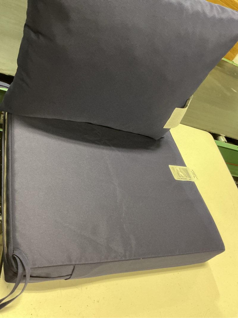 Condition photo showing Good Condition for favoyard outdoor seat cushion set 19 x 19 inch waterproof & fade resistant patio furniture cushions with removable cover deep seat & back cushion with tie straps for chair sofa couch blue 19 x 19 inch