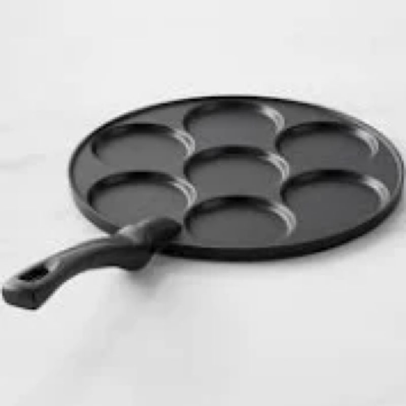 Nordic Ware Silver 01940 Scandinavian Dollar Pancake Pan 17.5 x 10.2 x 2.5