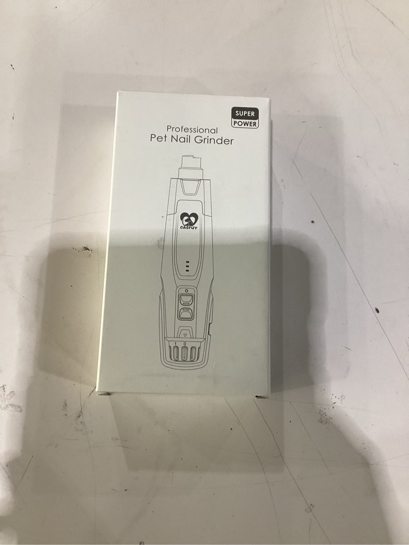 Condition photo showing Good Condition for Casfuy New 6-Speed Dog Nail Grinder - 50% More Power Dog Nail Trimmers with 2 LED Lights Quiet 7h Running Time Electric Pet Nail Grinder File Toenail Grinder for Large Medium Small Dogs & Cats (DB) Dark Blue