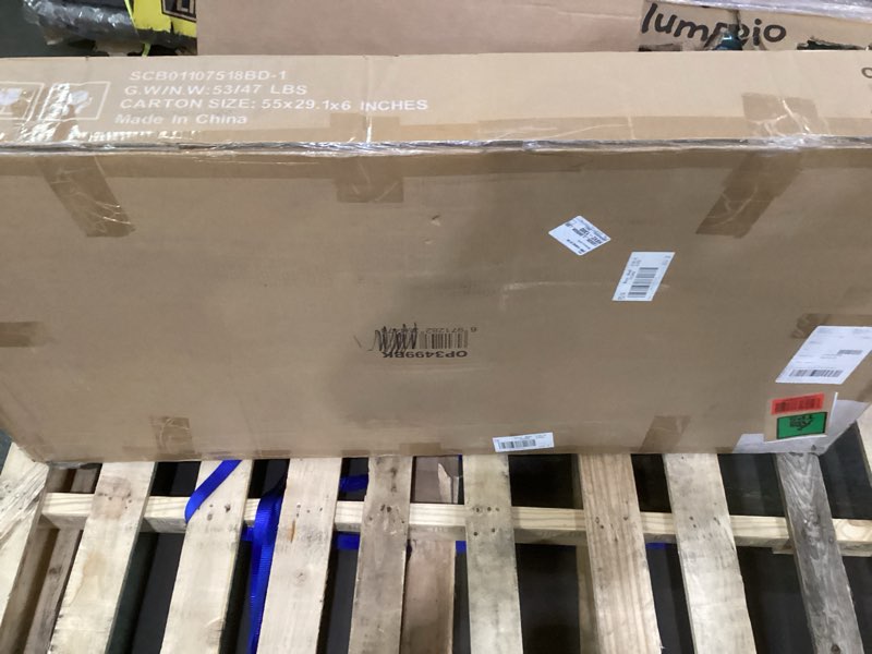 Condition photo showing As Is for Giantex Picnic Table for Outdoors with Benches Set & Portable Picnic Table Steel Frame with All-Weather Finish for Garden Backyard - Black