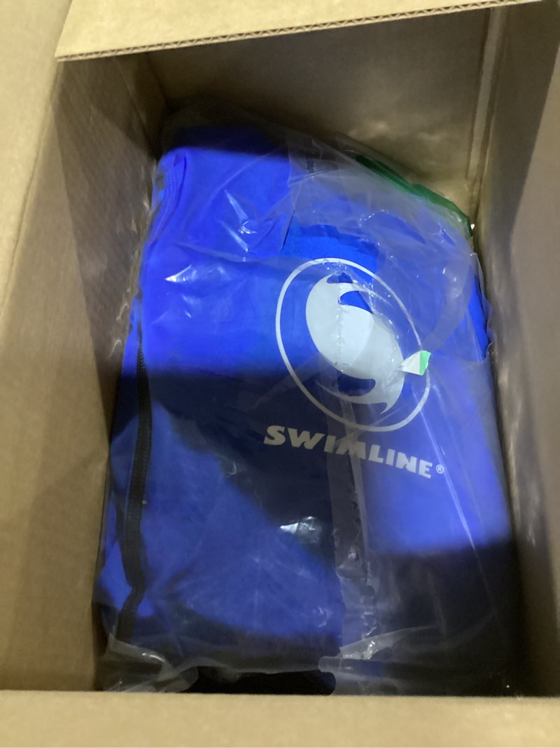 Condition photo showing As Is for SWIMLINE Buoyant Zip-Up Swim Trainer Vest – Floating Life Jacket Suit for Children Ages 4+, Large 40-55 lbs, Boys, Blue Blue Large (40-55 Lbs)