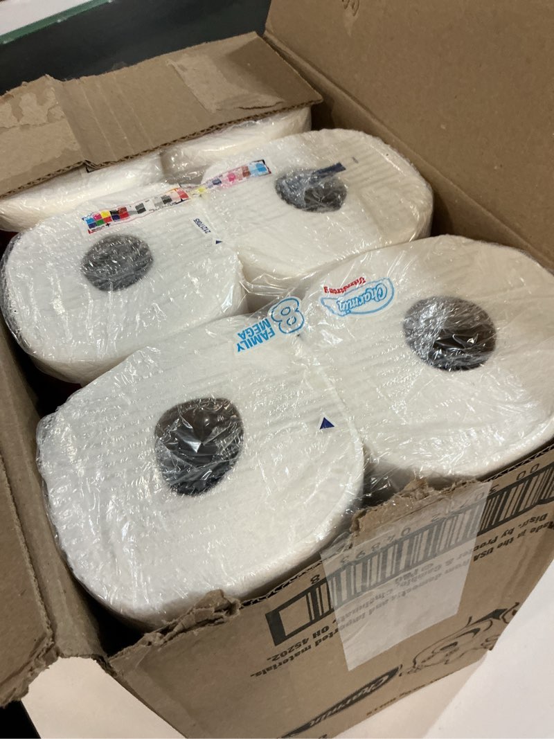 Condition photo showing New/Like New for charmin ultra strong clean touch toilet paper, 24 family mega rolls = 120 regular rolls family mega 24 rolls (275 sheets)