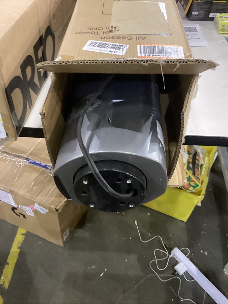 Condition photo showing As Is for Lasko Oscillating All Season Tower Fan and Space Heater in One for Home with Adjustable Thermostat, Overheat Protection, 4 Fan Speeds, 3 Heat Settings and Remote, 42 Inches, 1500W, Gray, FH515