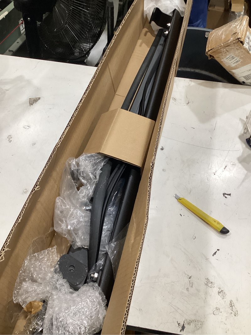 Condition photo showing As Is for melipron 60" truck topper roof rack for pickup truck cap, heavy duty aluminum camper shell ladder rack for kayak/canoe, 500lbs, drilling required