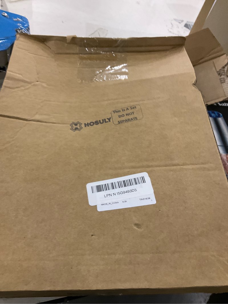 Condition photo showing New/Like New for Hosuly Banister Guard 18 x 3 ft Balcony Netting for Kids Pets Stairway Safety Net Baby Fence Door Balcony Netting Safety Mesh Stair Net with No Drilling for Apartment Railing(Brown) Brown 18 x 3 ft