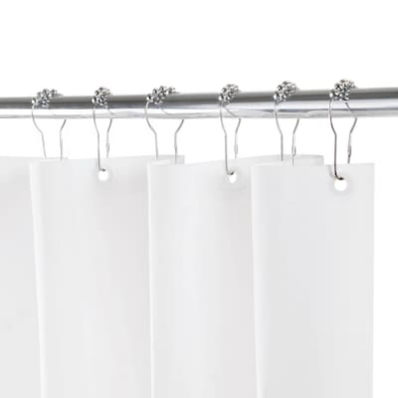 Condition photo showing New/Like New for style selections lightweight peva 70.0-in w x 72-in l white solid eva/peva shower liner