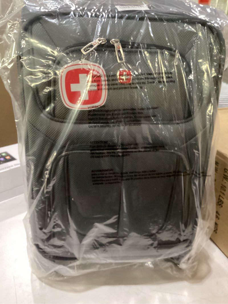 Condition photo showing New/Like New for SwissGear Sion Softside Expandable Luggage, Dark Grey, Carry-On 21-Inch Carry-On 21-Inch Dark Grey