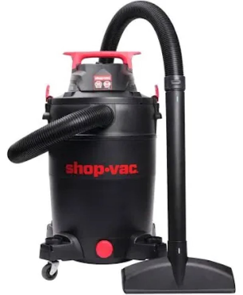 shop-vac 16-gallon 6.5 hp corded wet/dry shop vacuum with accessories included