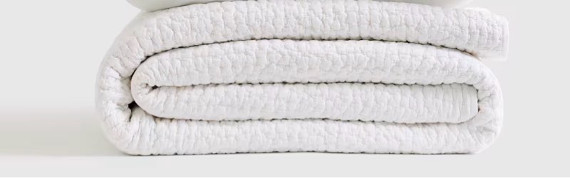 Quince Organic Cotton Hand Stitched Quilt King White