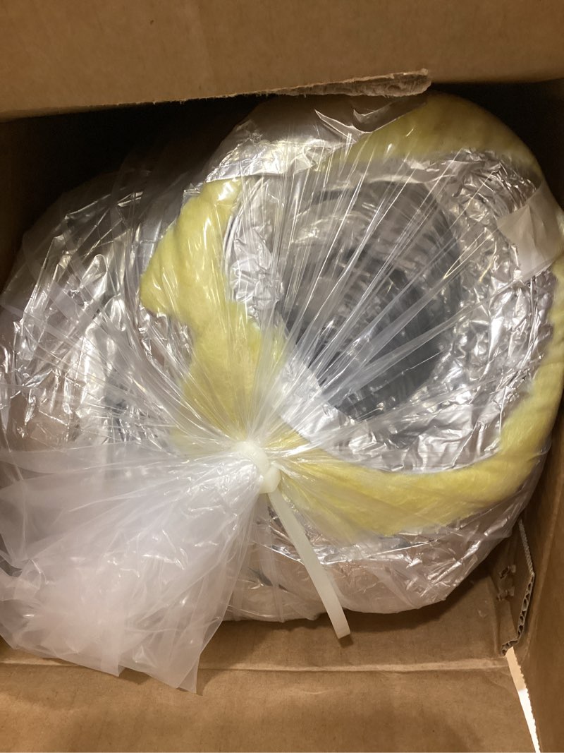 Condition photo showing As Is for 4 inch 25 feet r4.2 insulated flexible duct | high-efficiency thermal insulation | suitable for heating & cooling 4 in 25 ft(r4.2)