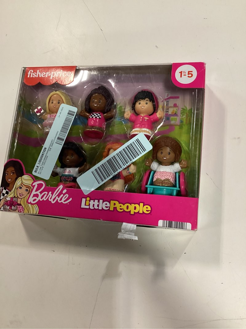 Condition photo showing New/Like New for fisher-price little people barbie figure  6 piece pack