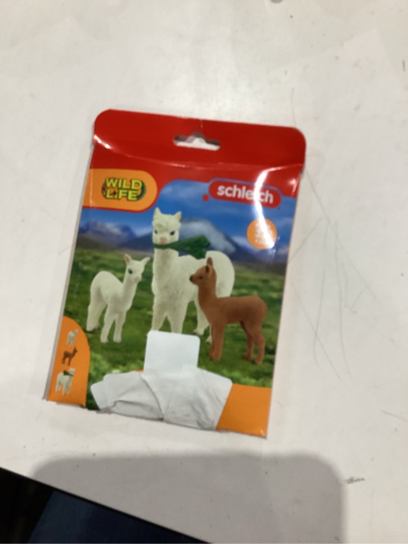 Condition photo showing New/Like New for Schleich Farm World 4-Piece Alpaca Playset with Mother and Baby Alpacas - Educational and Durable Farm Animal Playset Figurines, Fun and Imaginative Play for Boys and Girls, Gift for Kids Ages 3+