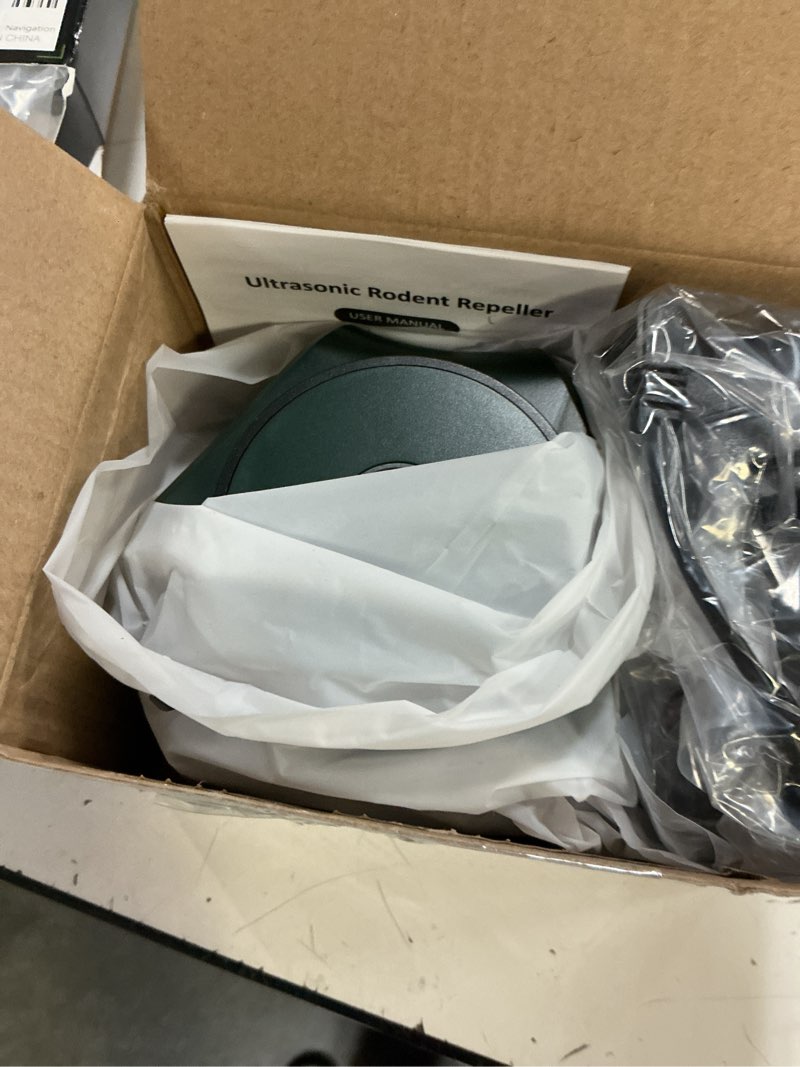 Condition photo showing New/Like New for 2026 ultrasonic mouse repellent plug in, 4 modes rodent repellent devices indoor with led strobe light, squirrel deterrent for rat mice spider bat bug roach,pest control for attic garage rv,etc.