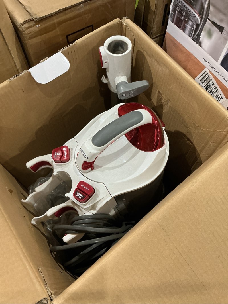 Condition photo showing As Is for shark nv501 rotator professional lift-away upright vacuum with hepa filter, swivel steering, led headlights, wide upholstery tool, dusting brush & crevice tool, white/red
