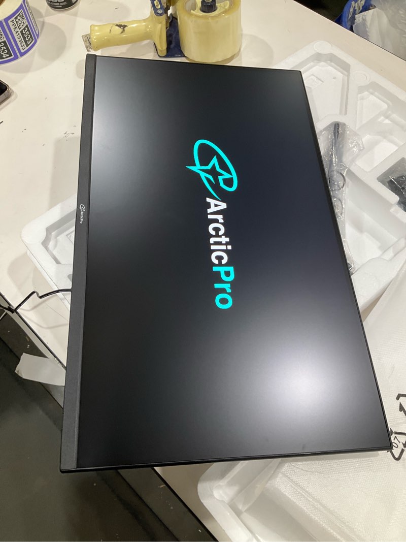 Condition photo showing Good Condition for arcticpro 24 inch monitor 120hz, fhd 1080p, computer monitor, ips, 99% srgb, adaptive sync, 1ms response time, 3-sided frameless, ultra slim, vesa mountable, anti-blue light design, hdmi & vga ports 24 inch 24" 120hz fhd
