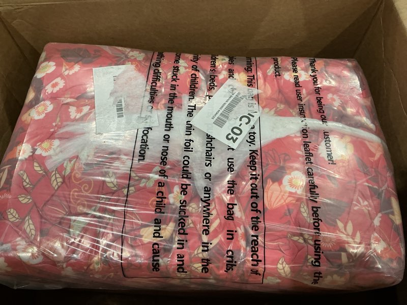 Condition photo showing Good Condition for wicker chair cushions of 5 pieces, waterproof outdoor loveseat cushion for wicker furniture, 1 love seat cushion, 2 u-shape and 2 lumbar pillows for patio furniture (red flower) red floral patio furniture cushions