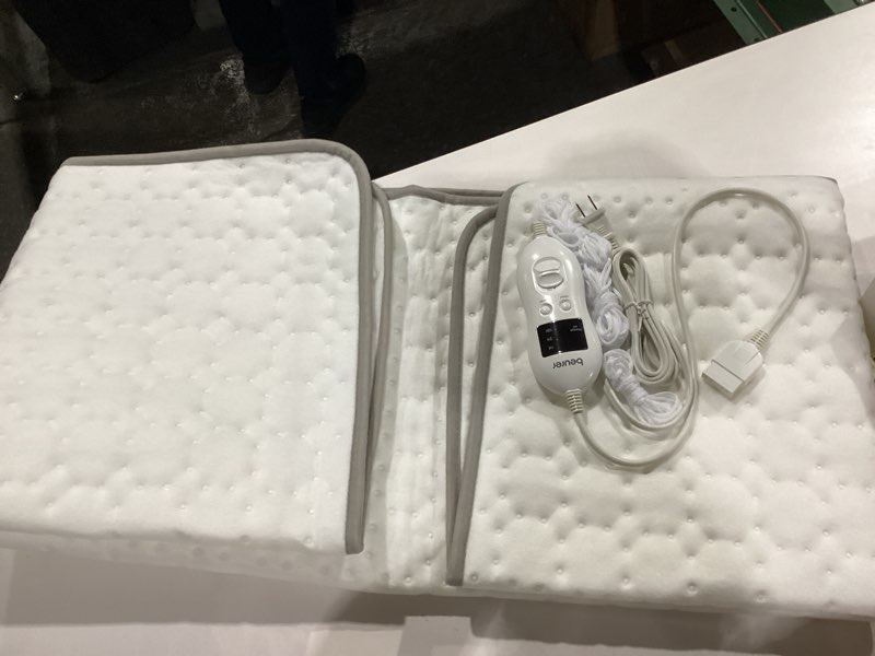 Condition photo showing New/Like New for Beurer UWB55 Heated Mattress Pad with 8 Temperature Settings & Ultra-Soft Fleece, 59" x 31.5", Electric Bed Warmer with Overheat Safety Features, Fast Heating, Machine Washable