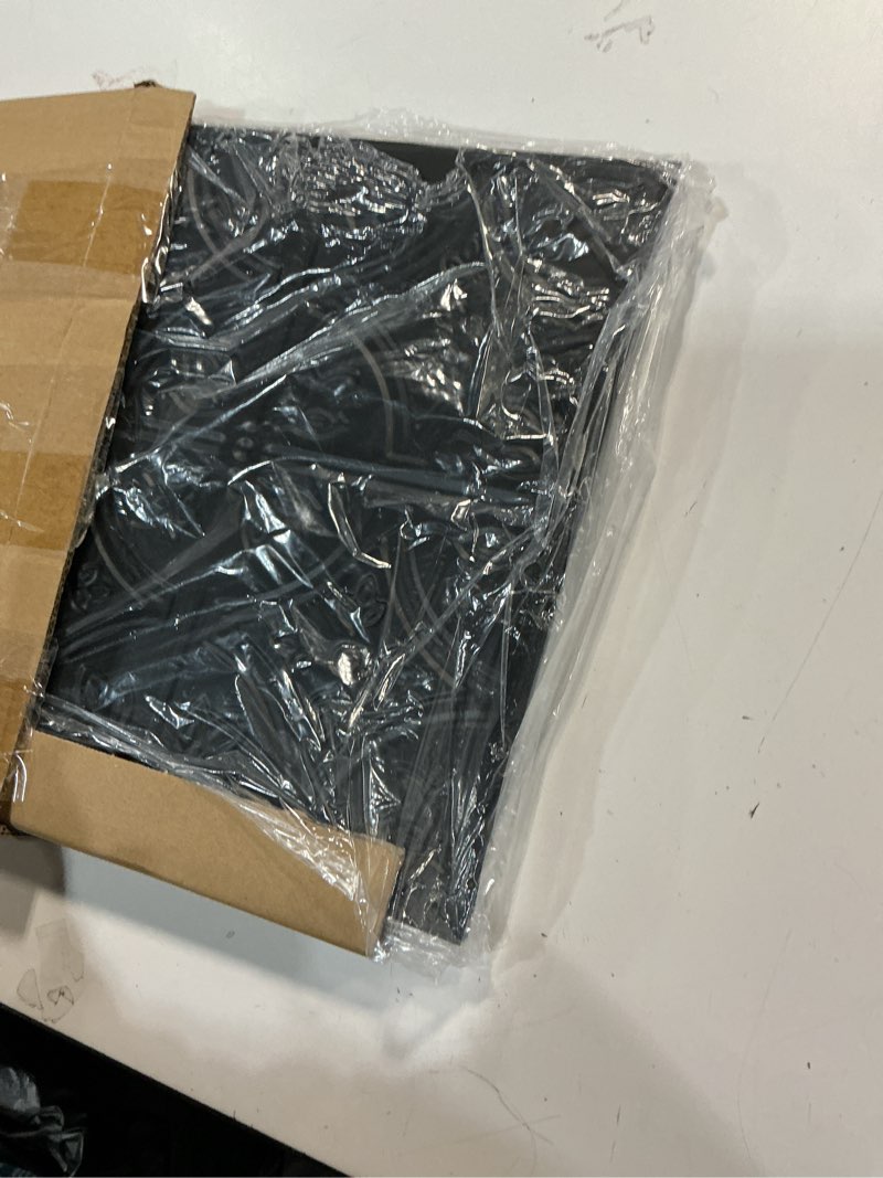 Condition photo showing New/Like New for Holydecot Tin Wall Tiles Nail-Up Ceiling Tiles Stair Riser Kitchen Backsplash - Rustic Black 12x12 inch Sample, 5 Pack Rustic Black 12x12" 5pcs