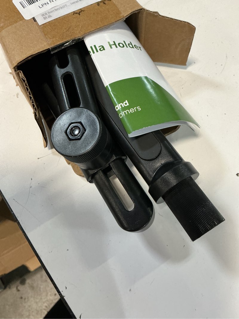 Condition photo showing Good Condition for 10l0l heavy duty golf push cart umbrella holder - 180° adjustable aluminum base for golf carts, strollers, wheelchairs & bikes | universal mounting design long style