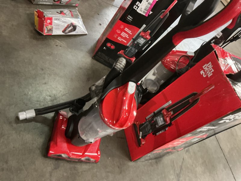 Condition photo showing As Is for dirt devil upright vacuum cleaners - hepa filtration