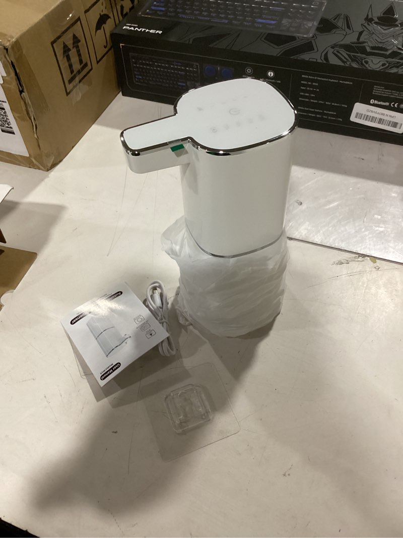 Condition photo showing New/Like New for automatic soap dispenser, dish & hand foaming soap dispenser for bathroom kitchen, liquid auto smart electric foam pump touchless?420ml-4 levels adjustable liquid-white