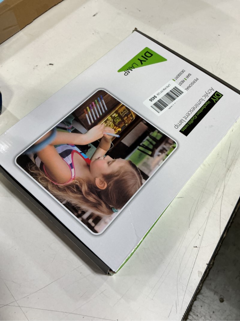 Condition photo showing As Is for LED Note Board with Colors, 13.8"X10" 4 Modes & 7 Colors Rewritable LED Acrylic Drawing Board, Holiday Trend Gift, for Children Aged 12 and Above, Schools, Home Offices