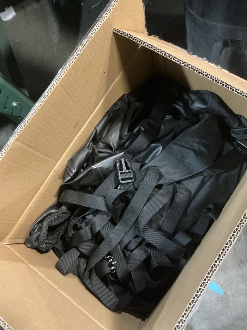 Condition photo showing As Is for 1200D Waterproof Boat Cover - Fits 17' to 19' ft Bass, V-Hull, Tri-Hull, Fish & Ski, Runabout Bowrider Boats - Heavy Duty Canvas Black Black Model C: Fits 17'-19' L X 96" Beam Width