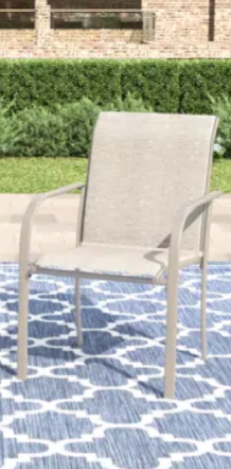 (Similar to stock photo)Teshauna Outdoor Stacking Dinning Armchair (set of 2) 