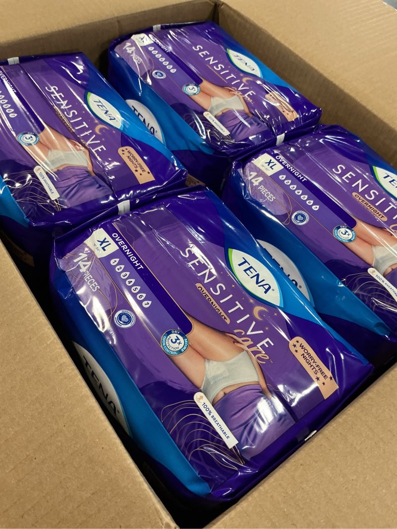 Condition photo showing item condition for TENA Sensitive Care Incontinence Underwear for Women - Overnight Absorbency - XL - 56ct
