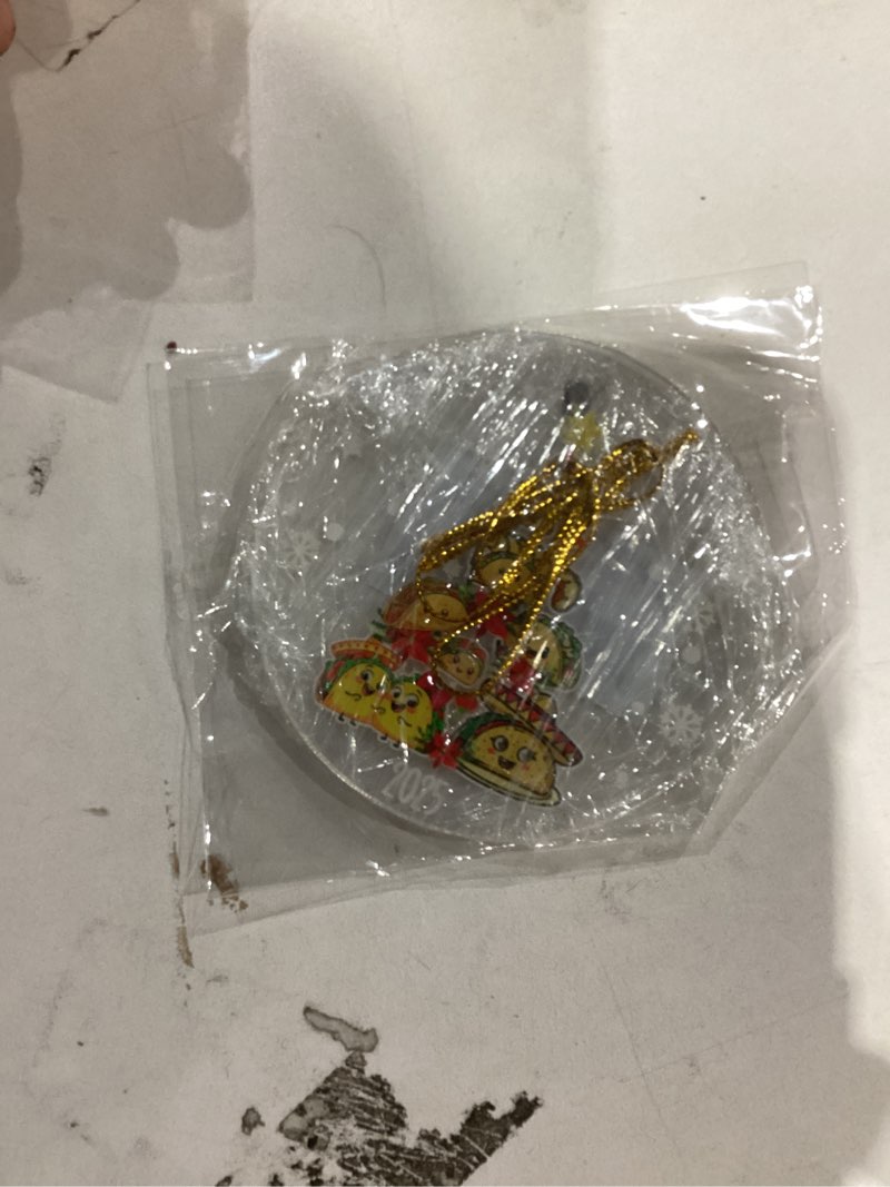 Condition photo showing New/Like New for Taco Christmas Ornament 2025 – Cute Taco Tree Acrylic Ornament – Mexican Food Holiday Décor – Taco Ornaments for Christmas Tree – Gift for Taco Lovers, Friends, Coworkers