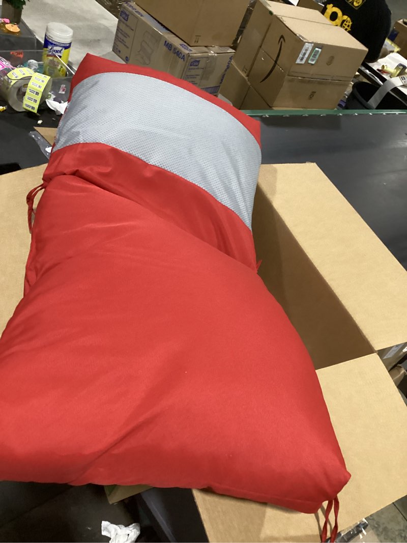 Condition photo showing Good Condition for geelin 4 pack high back patio chair cushions for outdoor, 44 x 21 x 5 inch tufted seat and back pads with ties, thick weather resistant cushions for outdoor furniture (red) red 4