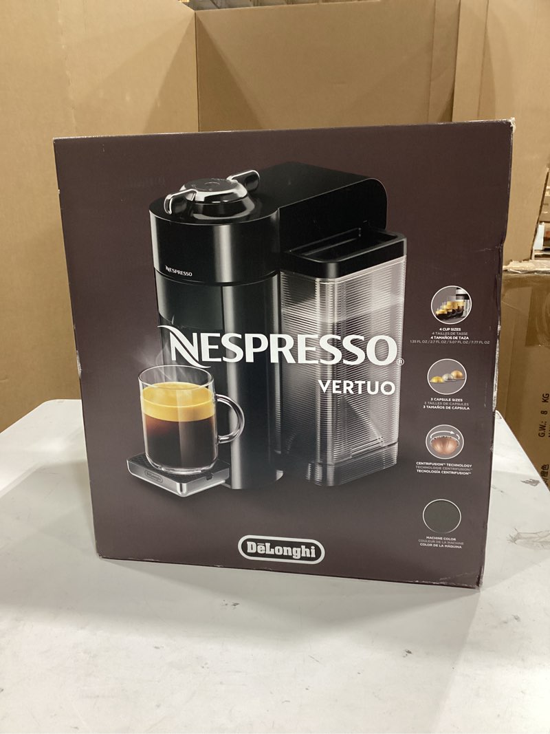 Condition photo showing New/Like New for nespresso vertuo coffee and espresso maker by de'longhi - graphite metal