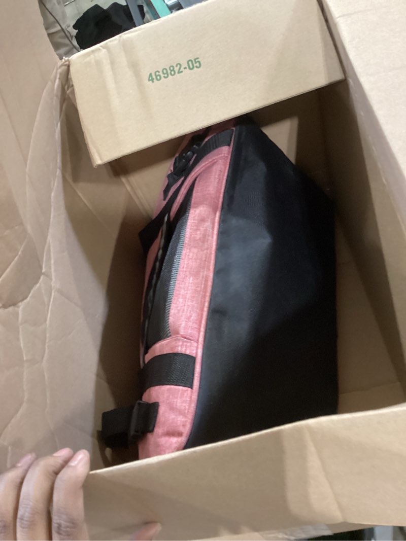 Condition photo showing Good Condition for petami airline approved pet carrier for cat, soft sided dog carrier for small dog, cat travel supplies accessories indoor cats, ventilated pet carrying bag medium kitten puppy, large heather white red light red large - 19.5"l x 10.2"w x 12"h