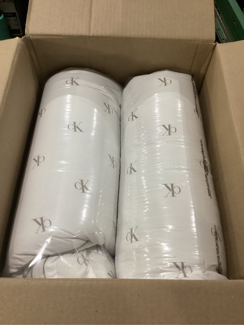 Condition photo showing New/Like New for Calvin Klein Logo Medium 20" x 36" King Size Set of 2 Bed Pillows for Sleeping, White King Medium