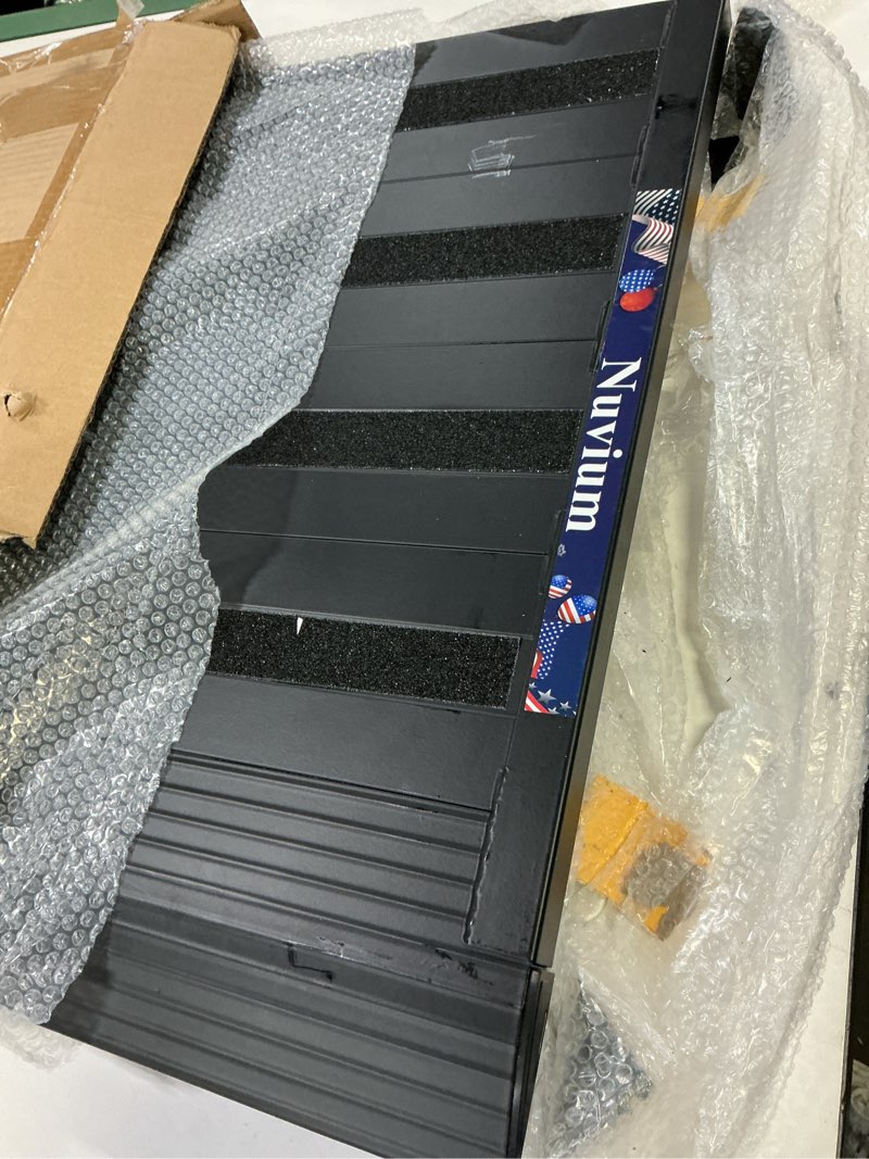 Condition photo showing Good Condition for Threshold Ramp for Doorways, Adjustable Height 2.6"-6" Aluminum Wheelchair Ramp with Heightening Screws and Swivel Angle Leg, 1100lbs Load Capacity, 22”x36 Curb Ramp for Trolley,Power Chairs 2.6"-6" Rise & 22"x 36"