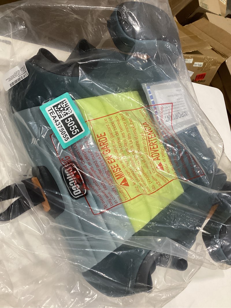 Condition photo showing New/Like New for chicco gofit cleartex plus backless booster car seat, latch attachment, quick-release latch removal, portable car booster seat for children at least 4 years old and 40-110 lbs, tropic/green gofit cleartex plus tropic/green