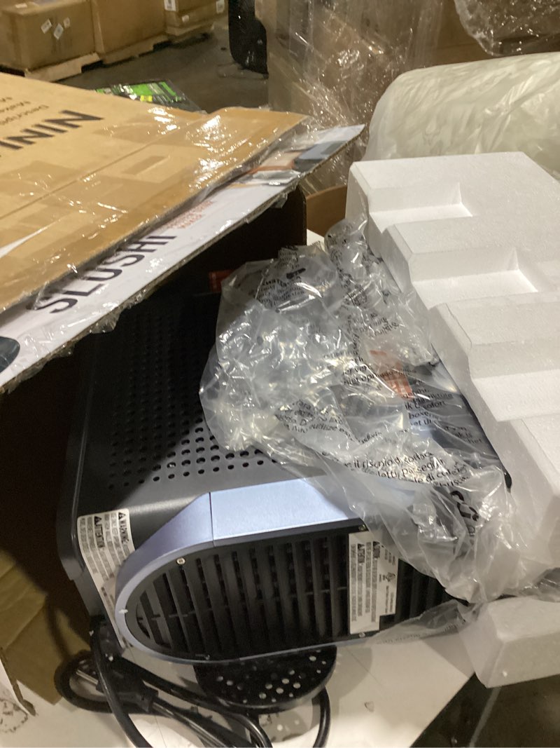 Condition photo showing As Is for (similar to )ninja slushi professional frozen drink maker with rapidchill technology, 88 oz. frozen drink & slushie machine, 2 preset programs, frozen margaritas, and more, premium accents, teal, fs299 (renewed) 88 oz & 2 presets