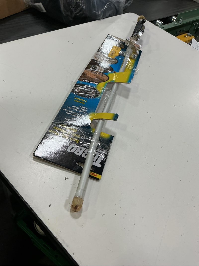 Condition photo showing Good Condition for turbo jet rear trigger adjustable spray garden hose nozzle - turn your hose into a power washer - easy attachment - 2 patterns