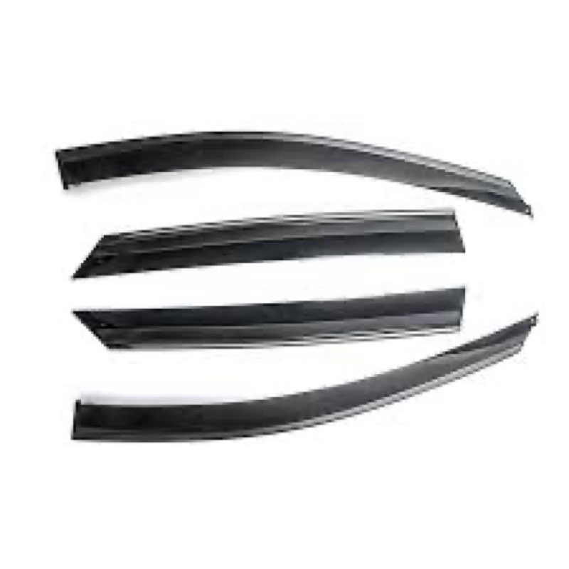 Kia K4 2025 Accessories - Chrome Trim Tape-On Dark Smoke Visors, 4 Pcs/Set, Compatible with Kia K4,