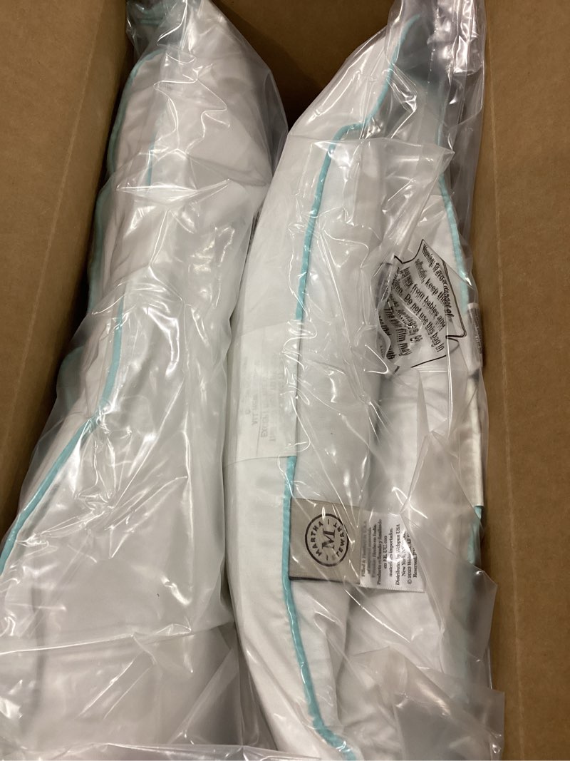 Condition photo showing New/Like New for martha stewart smartchill cooling down alternative pillows, standard/queen size set of 2 - firm support for stomach, back and side sleepers white standard queen cooling bed pillows