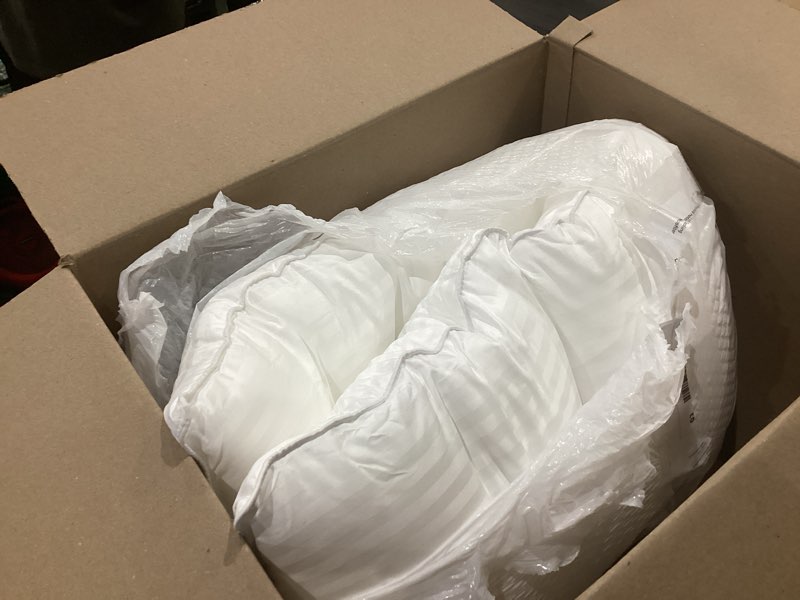 Condition photo showing Good Condition for queen size bed pillows set of 2 - premium down alternative cooling pillows for side, back, and stomach sleepers hotel quality fluffy soft microfiber fill breathable skin-friendly