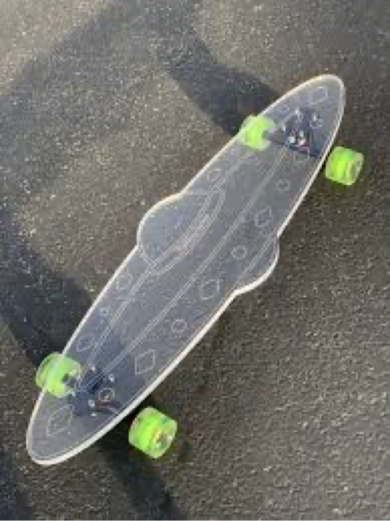 GHOST BOARDS Clear Longboard Skateboard - Transparent Acrylic Long Boards with Light-Up LED Wheels f