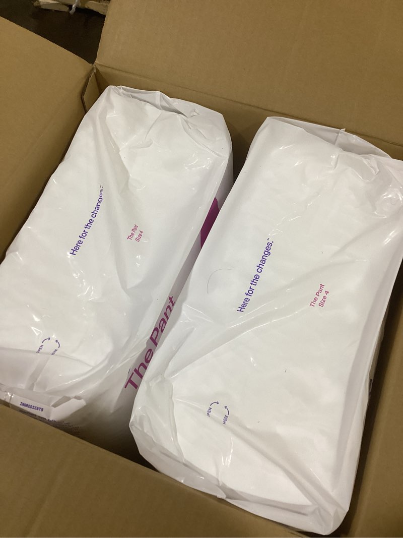 Condition photo showing New/Like New for Coterie The Pant, Size 4, Refastenable Training Pants for Sensitive Skin, Hypoallergenic, Super Absorbent Overnight Leak Protection, 2T/3T (20-32 lbs) 136 Count Size 4, 20-32 Pound (136 Count)