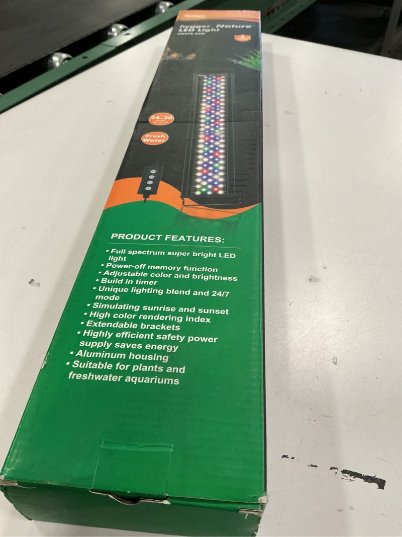 Condition photo showing New/Like New for hygger Advanced LED Aquarium Light with Timer, 24/7 Lighting Cycle & DIY Mode, Full Spectrum Fish Tank Light for 24-30 in Freshwater Planted Tank 24"- 30"
