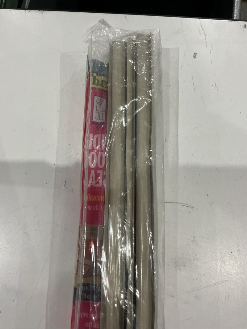 Condition photo showing Good Condition for m-d 3-ft x 1-3/4-in x 1/2-in beige vinyl door weatherstrip