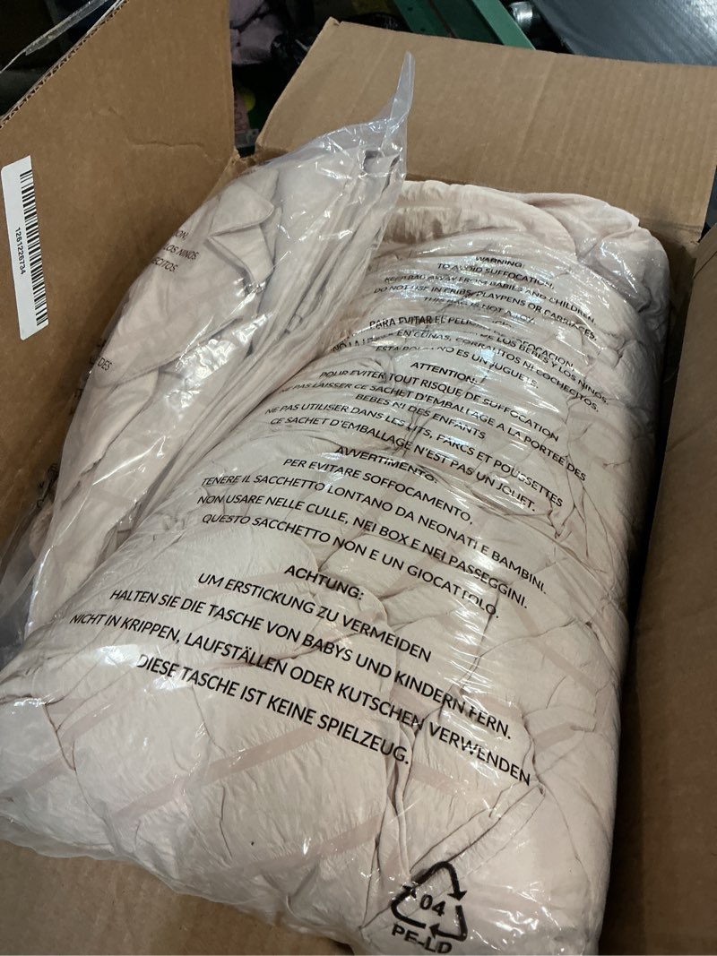 Condition photo showing As Is for (similar )muxhomo 7 pieces full comforter set, seersucker bed in a bag full size, all season luxury bedding set with comforter, flat sheet, fitted sheet, pillowcases & shams, beige full (82\"x86\") 01 - beige