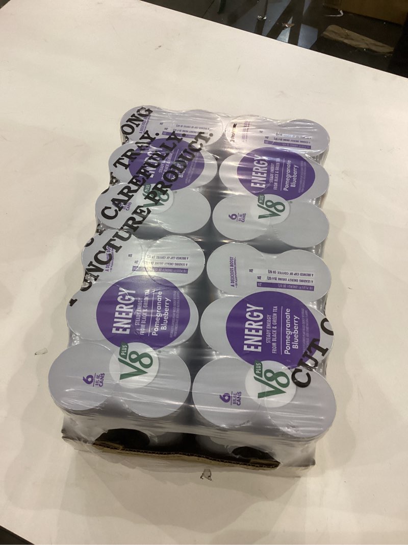 V8 Energy Pomegranate Blueberry Energy Drink, 8 fl oz Can (24 Pack)